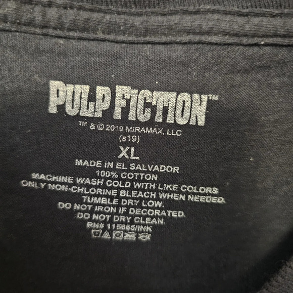 Pulp Fiction Black Iconic Movie Poster T-Shirt Size XL - Picture 4 of 5